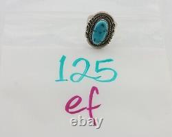 Navajo Turquoise Ring 925 Silver Handmade Native American Artist C. 80's