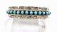 Navajo Turquoise Sterling Silver Stacker Cuff Bracelet Stamped