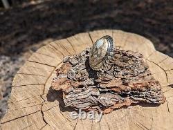 Navajo Womens Ring Silver Creek Turquoise sz 9 Signed Yazzie SouthWestArtisan