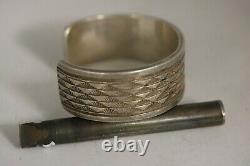 Navajo cuff bracelet, sterling silver, signed by Darrell Slim