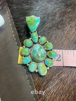 Navajobig Sscluster Pendant Sonoran Gold Turquoise Geraldine James