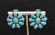 New Big Navajo Earrings By D. Benally Blue Turquoise & Sterling 13 Grams 1.25