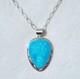 New Native American Navajo Phillip Sanchez Kingman Turquoise Pendant Necklace