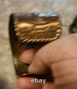 Old Native American Navajo Fred Harvey Era Copper Cuff Really Fine