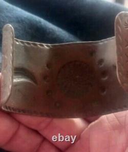 Old Native American Navajo Fred Harvey Era Copper Cuff Really Fine