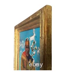 Original Native American Portrait Painting Signed Liam Matthew Navajo Western