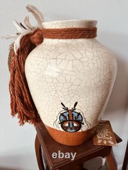 Pat Pauli Native American Large Vase Authentic. Navajo
