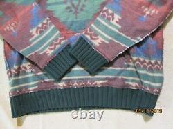 Polo Ralph Lauren Native American Aztec Navajo Pullover Hoodie Sweatshirt XL