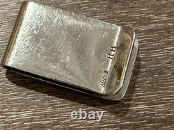 RH RANDY HOSKIE NAVAJO STERLING SILVER MONEY CLIP 23g NATIVE AMERICAN TRIBAL RUG