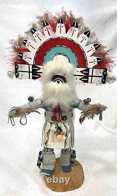 Rainbow Maiden Native American Navajo Kachina signed S V Young Wood Carving