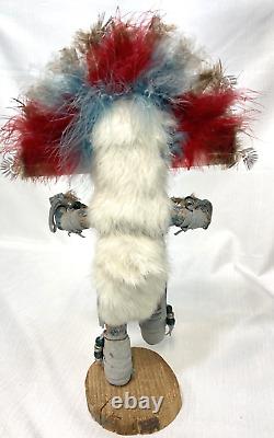 Rainbow Maiden Native American Navajo Kachina signed S V Young Wood Carving