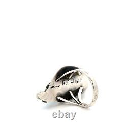 Ramone Platero Signed Navajo Native American Handmade Turquoise Ring Size 8.75