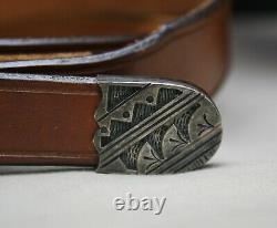 Randy Shorty Native American Navajo Sterling Sterling Belt Buckle Ranger Set