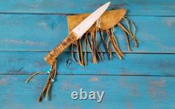 Rare Native American Navajo Handmade Indian Bone Knife (Right Side)