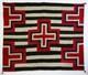 Red Navajo Chief's Blanket Rug Southwestern Wool Rug Native American Rug, 5'x5