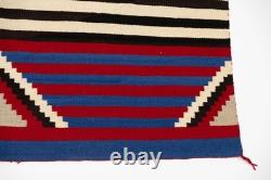 Red Navajo Chief's Blanket Rug Southwestern Wool Rug Native American Rug, 5x5 ft