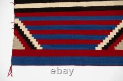 Red Navajo Chief's Blanket Rug Southwestern Wool Rug Native American Rug, 5x5 ft