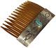 Rns Vintage Navajo Native American Sterling Silver Turquoise Artisan Hair Comb