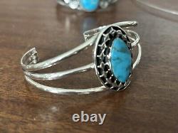 SALE! Native American Navajo Turquoise Sterling Cuff Bracelet By Raymond Yazzie