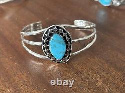 SALE! Native American Navajo Turquoise Sterling Cuff Bracelet By Raymond Yazzie