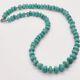 Stunning! Native American Navajo Turquoise Polished Nugget Silver Bead Necklace