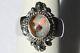 Signed Native American Navajo Made Boulder Opal Sterling Silver Ring Size 6.25