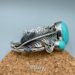 Silver 925 Native American Navajo Turquoise Cuff Bracelet