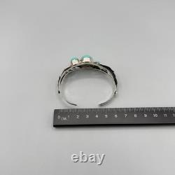 Silver 925 Native American Navajo Turquoise Cuff Bracelet