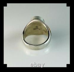 Sleek Native American Bumble Bee Jasper Ring Size 9 1/2