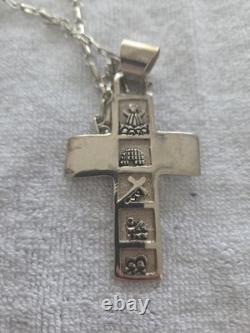 Sorrowful Mysteries Vtg Native American Navajo Sterling Necklace Roger John