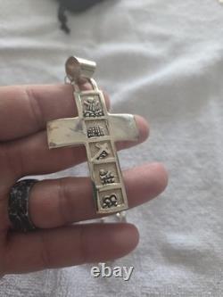 Sorrowful Mysteries Vtg Native American Navajo Sterling Necklace Roger John