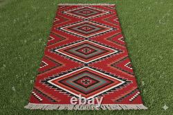 Southwest Navajo Kilim Wool Rug Handwoven Native American Aztec Large Area Rug