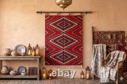 Southwest Navajo Kilim Wool Rug Handwoven Native American Aztec Large Area Rug