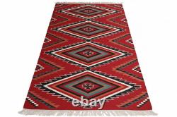 Southwest Navajo Kilim Wool Rug Handwoven Native American Aztec Large Area Rug
