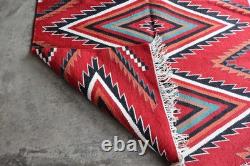 Southwest Navajo Kilim Wool Rug Handwoven Native American Aztec Large Area Rug
