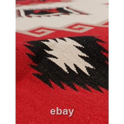 Southwest Red Navajo Ganado Rug Handmade Antique Native American Wool Large Rugs