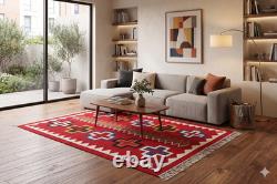 Southwestern Navajo Ganado Rug Handmade Antique Native American Wool Large Rugs
