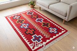 Southwestern Navajo Ganado Rug Handmade Antique Native American Wool Large Rugs