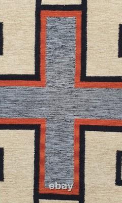 Southwestern Navajo Kilim Wool Rug Handwoven Native American Aztec Wool Area Rug