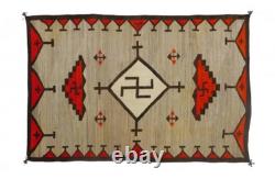 Southwestern Navajo Kilim Wool Rug Handwoven Native American Aztec Wool Area Rug
