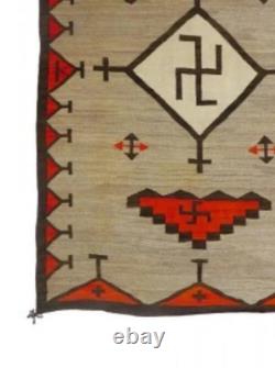 Southwestern Navajo Kilim Wool Rug Handwoven Native American Aztec Wool Area Rug