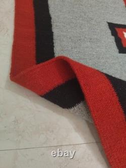 Southwestern Navajo Kilim Wool Rug Handwoven Native American Aztec Wool Area Rug