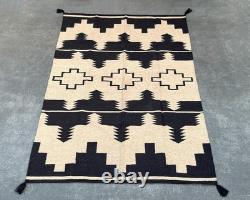 Southwestern Navajo Kilim boho Wool Rug Handwoven Native American Aztec Area Rug