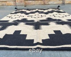 Southwestern Navajo Kilim boho Wool Rug Handwoven Native American Aztec Area Rug Southwestern Navajo Kilim boho Wool Rug Handwoven Native American Aztec Area Rug