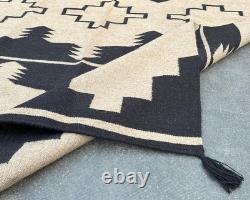 Southwestern Navajo Kilim boho Wool Rug Handwoven Native American Aztec Area Rug