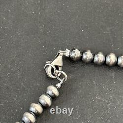 Southwestern Navajo Pearls 5mm Sterling Silver Bead Necklace 16-32 S429