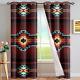 Southwestern Style Farmhouse Curtains Native American Navajo Red Tribal Pattern