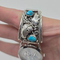 Spencer Navajo Sterling Silver Native American Turquoise Watch