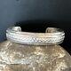 Stamped Cuff Bracelet Native American Navajo Sterling Silver 18120