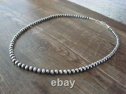 Sterling Silver Navajo Pearl Hand Strung 20 Necklace by John